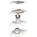 vidaXL Étagère flottante avec étagère 4 Pièces Blanc 24 x 24 x 2 cm