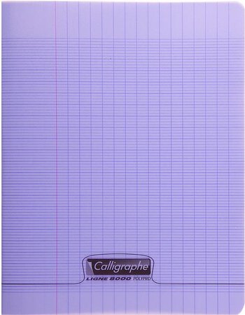 Cahier piqué POLYPRO 17x22 cm 48 p séyès 90g Violet CALLIGRAPHE