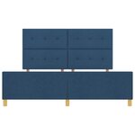 vidaXL Cadre de lit avec tête de lit Bleu 180 x 200 cm tissu