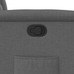 vidaXL Fauteuil inclinable en tissu gris foncé