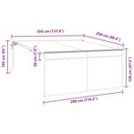 vidaXL Auvent Rétractable Rayé bleu et blanc 350 x 250 cm Tissu