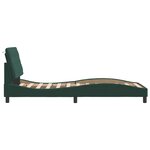 vidaXL Cadre de lit avec lumières LED vert foncé 80x200 cm velours