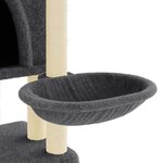 vidaXL Arbre à chat avec griffoirs en sisal Gris foncé 180 cm