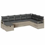 vidaXL Ensemble de canapé de jardin 8 Pièces Gris clair 287 x 177 x 85 cm