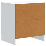 vidaXL Cabinet de chevet 2 Pièces Blanc 43 x 34 5 x 47 cm