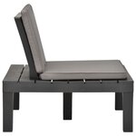 Vidaxl salon de jardin 3 pièces plastique anthracite