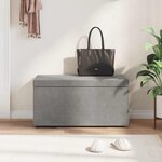 vidaXL Tabouret Gris clair 81 x 41 x 40 cm Velours et Bois Composite