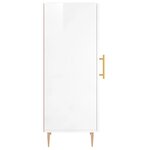 vidaXL Buffet Blanc brillant 34 5x34x90 cm Bois d'ingénierie