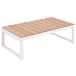 vidaXL Salon de jardin 5 Pièces avec coussins Aluminium et WPC
