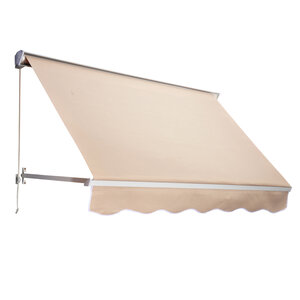 Store banne manuel inclinaison réglable aluminium polyester imperméabilisé 70L x 180l cm beige