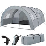Tectake tente familiale woodstock 6 places avec auvent et sac de transport