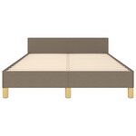 vidaXL Cadre de lit sans matelas taupe 120x200 cm tissu