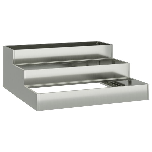 vidaXL Jardinière à 3 niveaux 90x90x35 cm Acier galvanisé