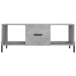 vidaXL Table basse gris béton 102x50x40 cm bois d'ingénierie