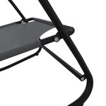 vidaXL Chaises longues à bascule 2 Pièces Gris Acier et textilène