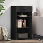 vidaXL Buffet noir 50x42 5x93 cm bois d'ingénierie