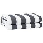 vidaXL Tissu de Remplacement de Store Anthracite et Blanc 3 x 2 m