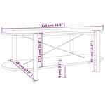 vidaXL Table basse Blanc 110x48x40 cm Bois d'ingénierie
