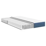 vidaXL Matelas de Lit avec matelas Bleu 120 x 200 cm tissu