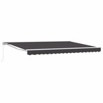vidaXL Auvent rétractable manuel Anthracite 4 × 3 m