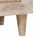 vidaXL Table de chevet avec tiroir 2 Pièces Beige 40 x 33 x 46 cm