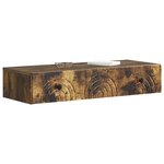 vidaXL Table d'appoint murale Chêne fumé 87 5 x 34 5 x 17 cm
