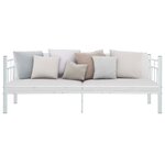 vidaXL Cadre de lit de repos Blanc Métal 90 x 200 cm