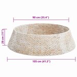 vidaXL Collier de sapin de Noël Blanc 105 x 105 x 28 cm Jacinthe d'eau