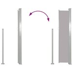 vidaXL Auvent latéral rétractable de patio 120x500 cm Gris