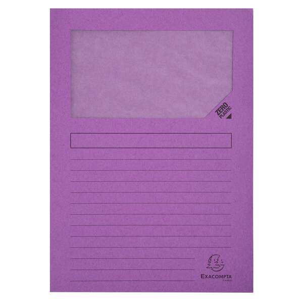 Paquet De 100 Chemises À Fenetre Forever - 22x31cm - Lilas - X 4 - Exacompta