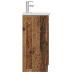 vidaXL Meuble de salle de bain avec évier Bois ancien