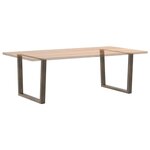 vidaXL Pieds de table à manger en forme de V  2 pièces  acier naturel  100 x (72-73 3) cm