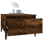 vidaXL Tables d'appoint 2 Pièces Chêne fumé 50x46x35 cm Bois ingénierie