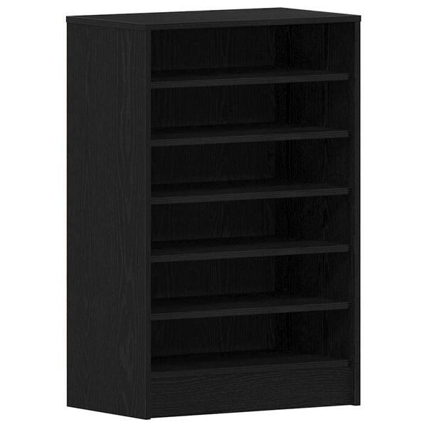 vidaXL Cabinet à chaussures avec étagère Chêne noir 60 x 35 x 92 cm
