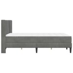 vidaXL Cadre de lit avec matelas Gris foncé 160 x 200 cm Velours
