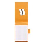 Rhodia : porte-bloc simili cuir 8.4 x 11.5 cm+ bloc n°11 - beige
