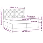 vidaXL Sommier à lattes de lit avec matelas Bleu 180x200 cm Tissu
