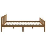 vidaXL Cadre de lit sans matelas marron miel bois massif