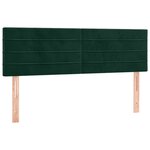 vidaXL Têtes de lit 2 Pièces Vert foncé 72x5x78/88 cm Velours