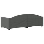vidaXL Lit de repos sans matelas gris foncé 90x200 cm tissu