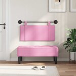 vidaXL Tête de lit suspendue Rose tissu