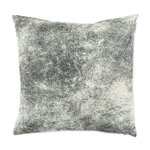 Coussin Havane aspect cuir vieilli - 40 x 40 cm - Blanc