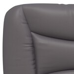 vidaXL Coussin de tête de lit Hvar gris 90 cm similicuir