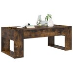 vidaXL Table basse Chêne fumé 110 x 50 x 41 cm Bois d'ingénierie