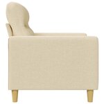 vidaXL Fauteuil Crème 60 cm Tissu