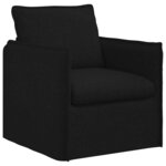 vidaXL Canapé Noir 75 x 82 x 85 cm tissu