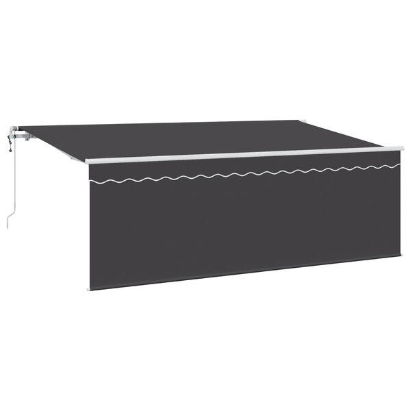 vidaXL Auvent Rétractable Anthracite Blanc Gris
