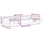 vidaXL Cadre de lit avec rangement Chêne artisanal 80 x 200 cm