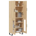 vidaXL Buffet haut Chêne sonoma 69 5x34x180 cm Bois d'ingénierie