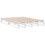 vidaXL Cadre de lit sans matelas blanc 135x190 cm bois de pin massif